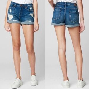 Nwt Blank NYC The Fulton Dress Down Distress Jean Shorts Size 24 Denim High Rise